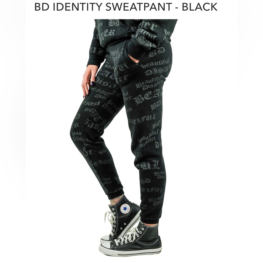 NEW Beautiful Disaster Identity sweatpants - Picture 5 of 12